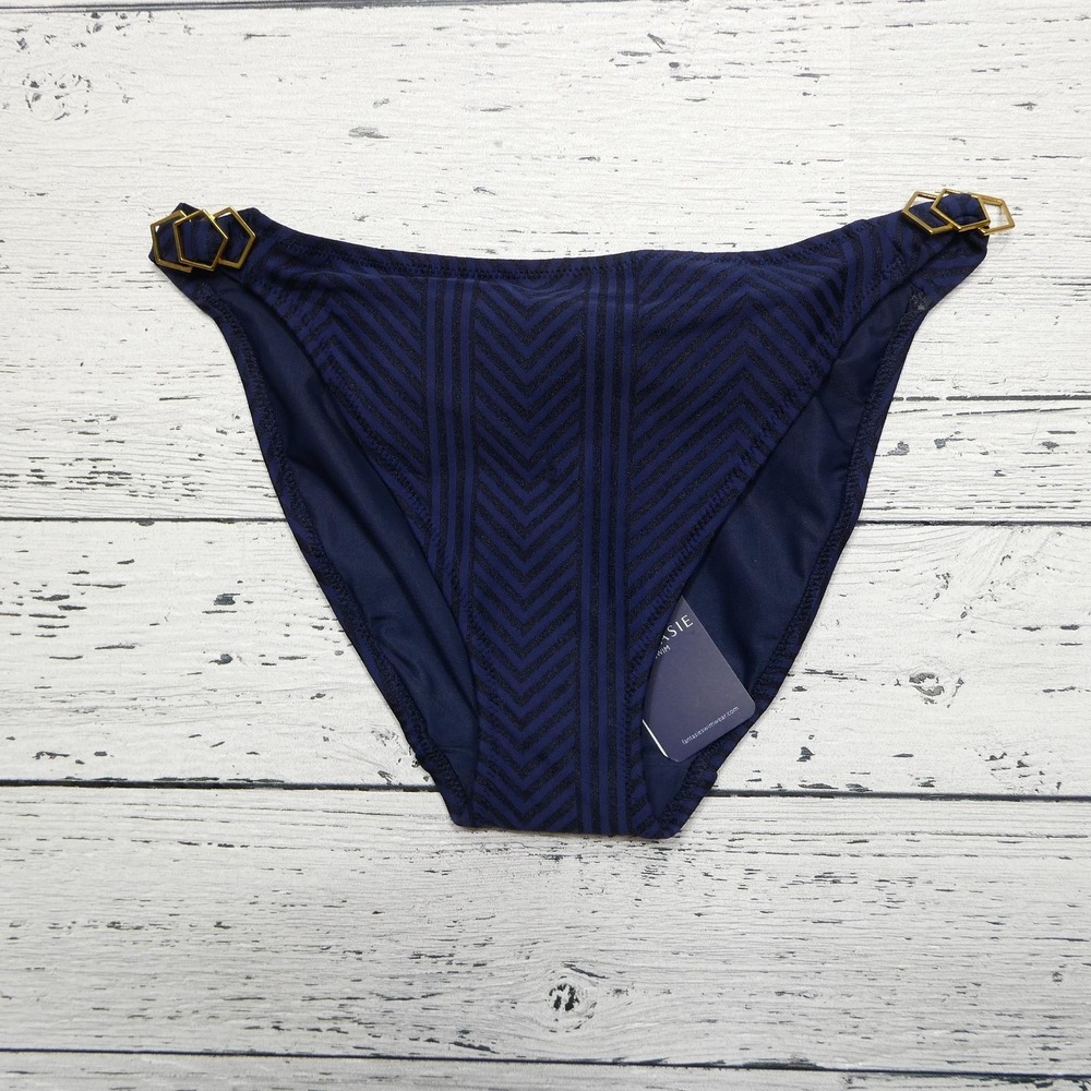 Fantasie Swim Bikini Bottom Womens XS Ink Blue Long Island Tab Swimwear New